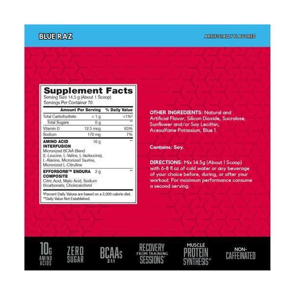 Амінокислоти BCAA BSN Amino X 1020 г синя малина 100033 фото